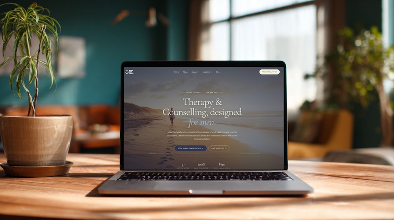 Anchor Men's Therapy desktop view