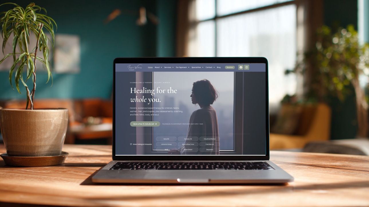 The Inspire Wellness Therapy website built by Marketing Well
